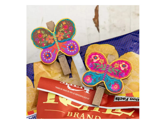 Natural Life Magnet Happy Clips Butterflies Set of 2