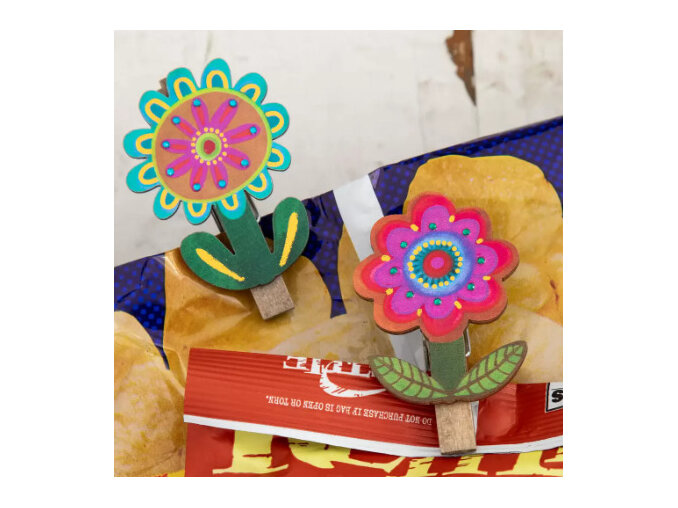 Natural Life Magnet Happy Clips Flowers Set of 2