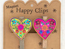 Natural Life Magnet Happy Clips Hearts Set of 2