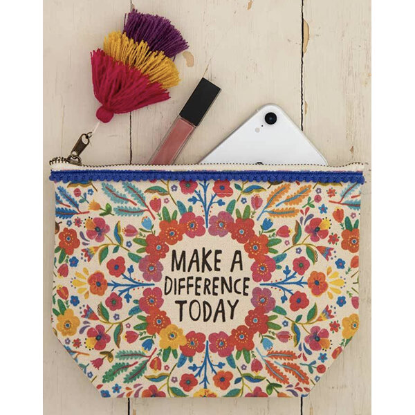 Natural Life Make a Difference Today Canvas Pouch