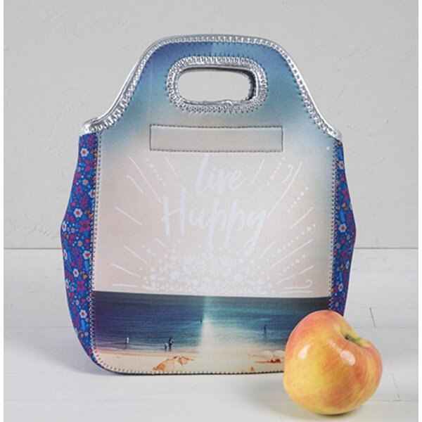 Natural Life Neoprene Lunch Bag Live Happy