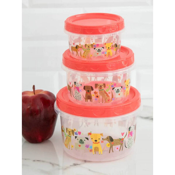 Natural Life Nesting Storage Containers Set of 3 Dogs