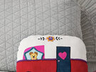 Natural Life Pillow Happy Camper Cream Red