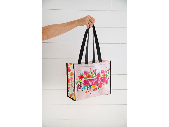 Natural Life Recycle Happy Bag Large - Happy Pink Floral