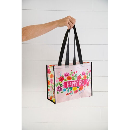 Natural Life Recycle Happy Bag Large - Happy Pink Floral