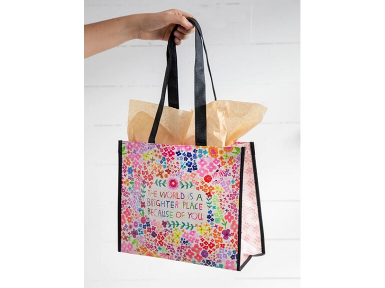 Natural Life Recycle Happy Bag Large - World is Brighter gift wrap