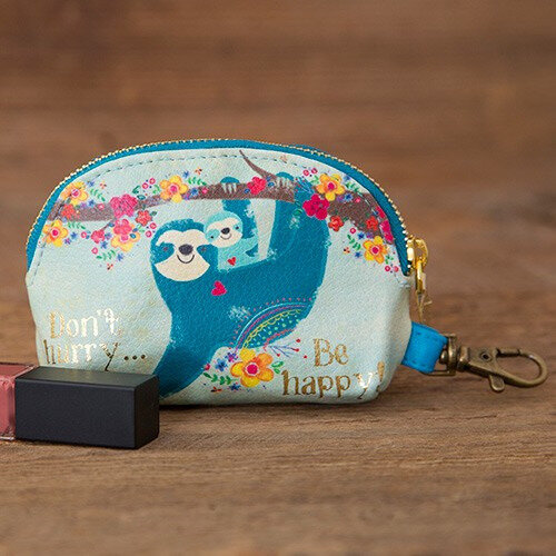Natural Life Sloth Don't Hurry Be Happy Mini Pouch