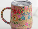Natural Life Stainless Steel Coffee Tumbler Floral Border