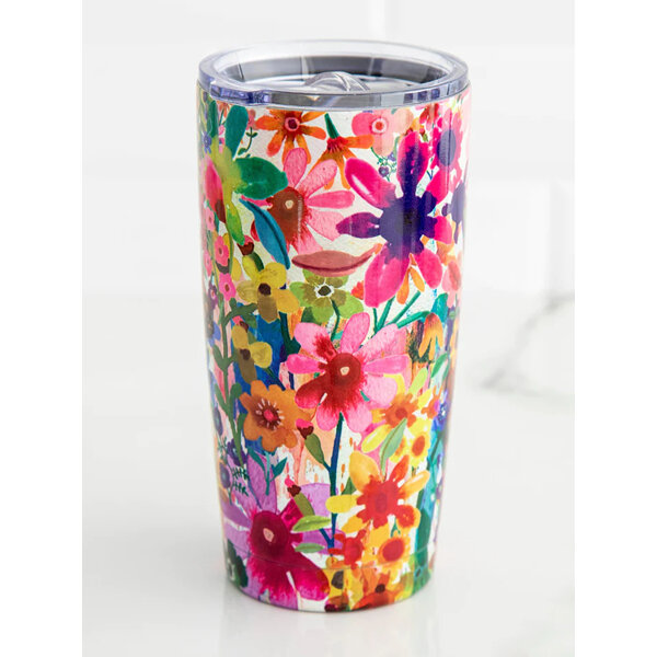 Natural Life Stainless Steel Tumbler Watercolour Floral