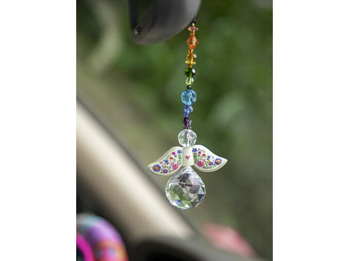 natural life suncatcher prism artisanal home angel car charm