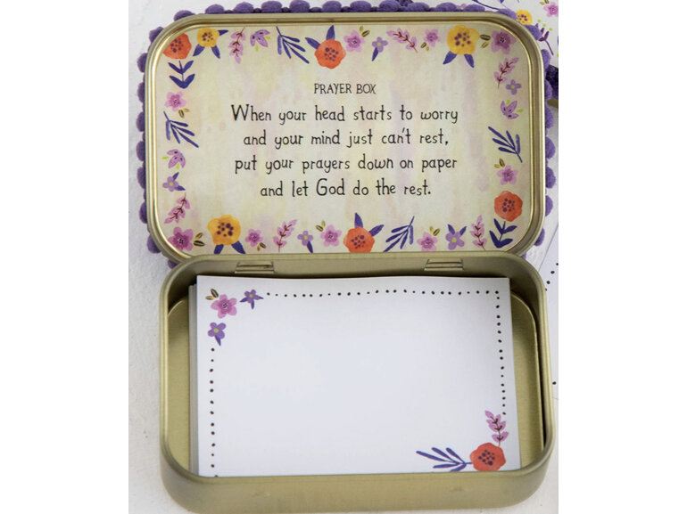 Natural Life Tin Prayer Box - She Took a Deep Breath and let go