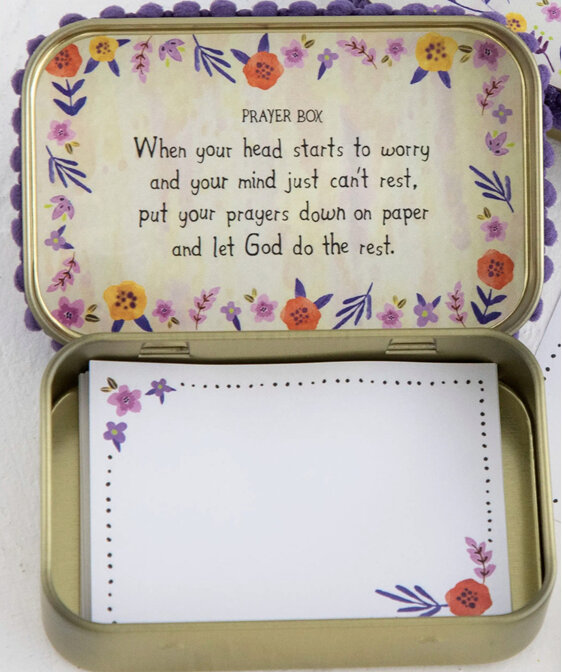 Natural Life Tin Prayer Box - She Took a Deep Breath and let go