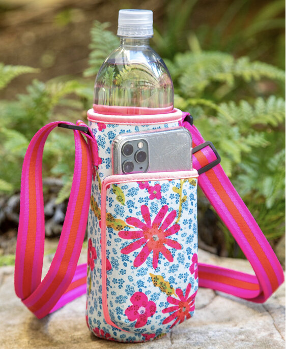 Natural Life Water Bottle Carrier Neon Daisies