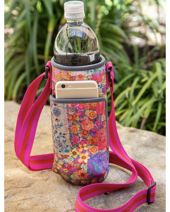 Natural Life Water Bottle Carrier Pink Patchwork CZ113 Cross body bag