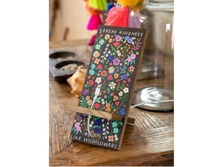 Natural Life Wooden Phone Stand Spread Wildflowers