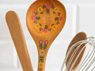 Natural Life Wooden Spoon Folk Flower