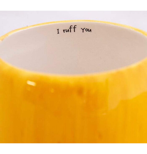 Natural life yellow dog mug