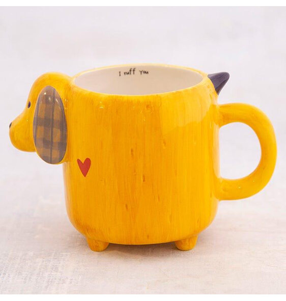 Natural life yellow dog mug