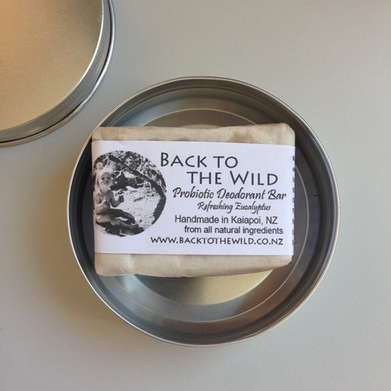 Natural organic zero waste probiotic deodorant storage tin