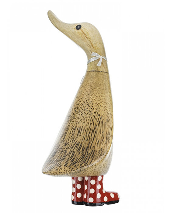 Natural Welly Duckling Red and White Spots