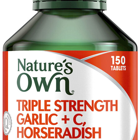 Nature's Own Triple Strength Garlic + C & Horseradish, 150 Tablets (1677)