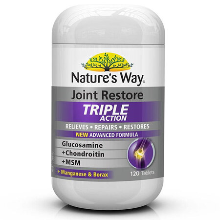 NATURE's WAY JOINT RESTORE TRIPLE ACTION GLUCOSAMINE HCL 750MG 120 TABLETS