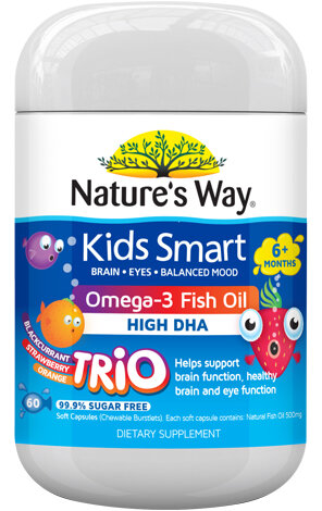 Nature's Way Kids Smart Fish Oil Trio Burstlet 60s