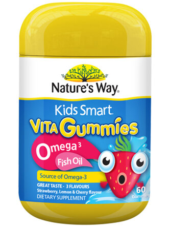 Nature's Way Kids Smart Vita Gummies Omega Fish Trio 60s