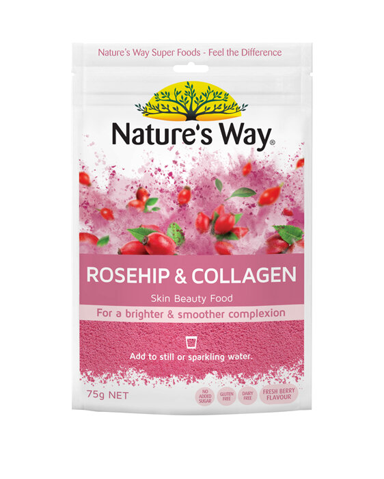 Nature's Way Superfood Rosehip and Collagen Beauty Powder 75g