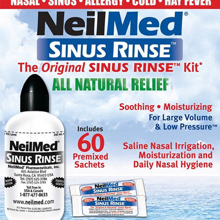 NeilMed Sinus Rinse Bottle + 60 Premixed Sachets