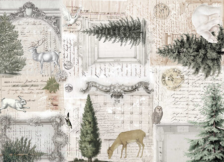Neutral Christmas Masterboard Roycyled Decoupage Paper