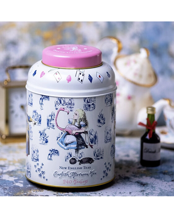 New English Teas Alice in Wonderland Tea Caddy 240 English Afternoon Teabags