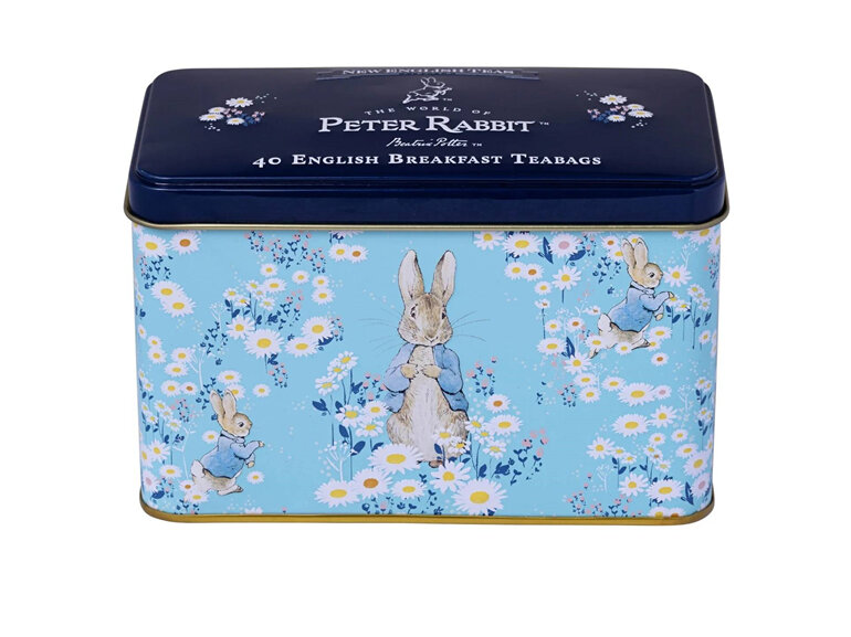 New English Teas Peter Rabbit Daisies Classic Tin 40 English Breakfast Teabags