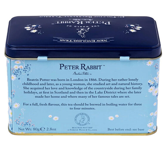 New English Teas Peter Rabbit Daisies Classic Tin 40 English Breakfast Teabags