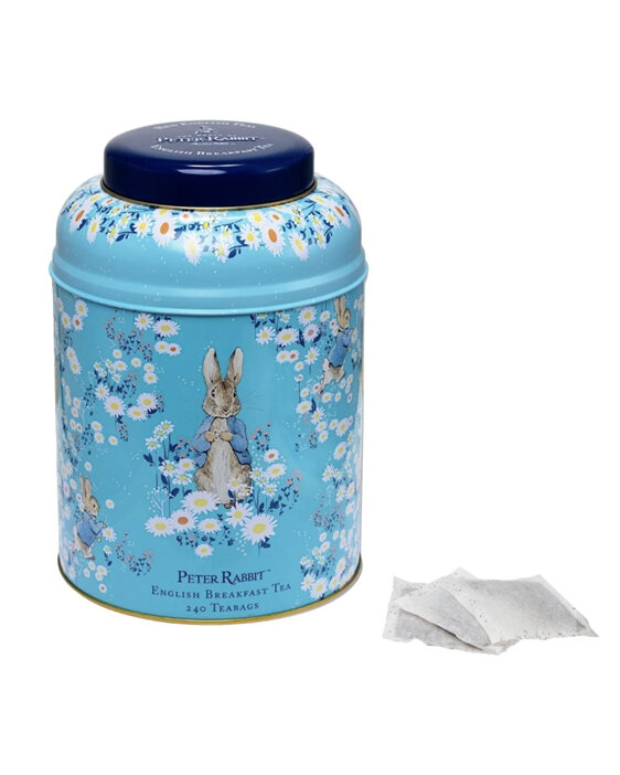 New English Teas Peter Rabbit Daisies Tea Caddy 240 English Breakfast Teabags