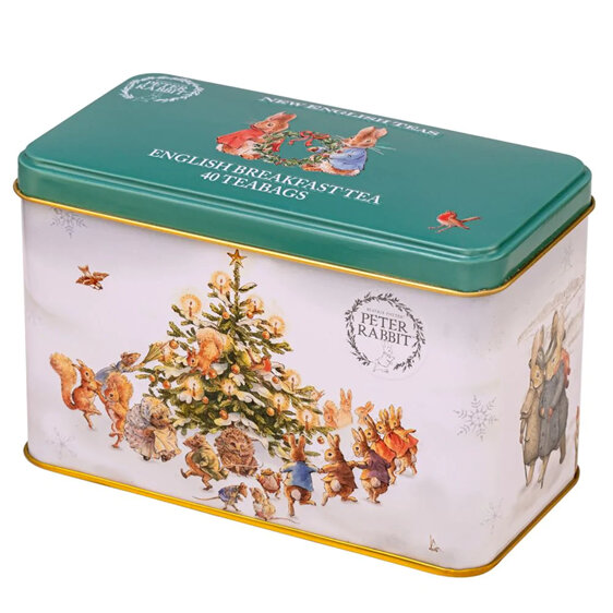 New English Teas Peter Rabbit & Friends at Christmas Tea Tin beatrix potter