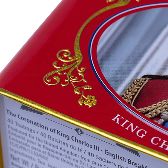 New English Teas The Coronation of HRH King Charles III Tin 40 English Breakfast