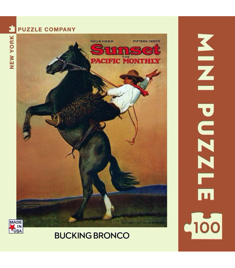 New York Puzzle 100pce  puzzle Bucking Bronco buy at www.puzzlesnz.co.nz