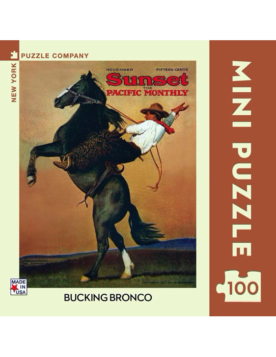 New York Puzzle 100pce  puzzle Bucking Bronco buy at www.puzzlesnz.co.nz