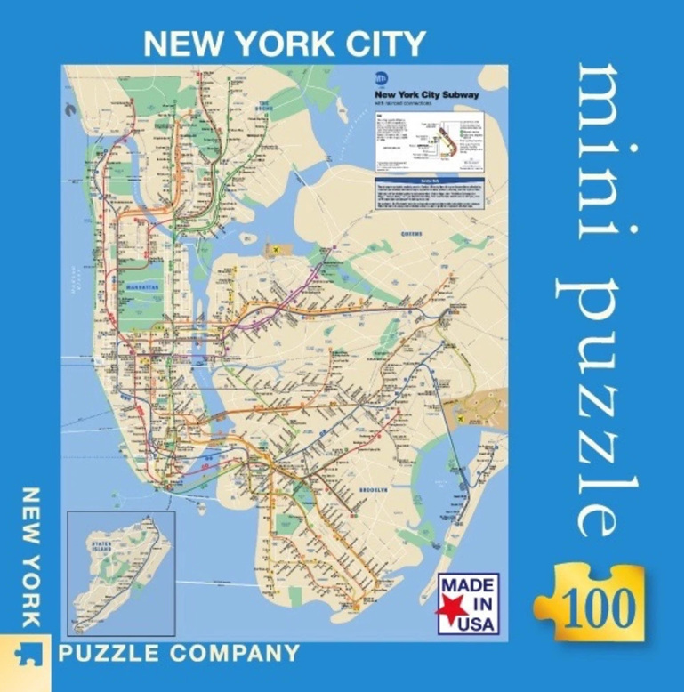 New York Puzzle 100pce  puzzle New York Subway map  buy at www.puzzlesnz.co.nz