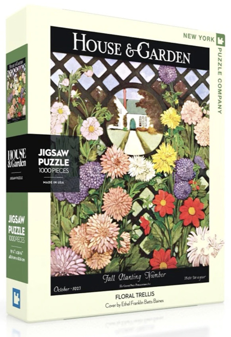New York Puzzle Company 1000 Piece  Jigsaw Puzzle: Floral Trellis