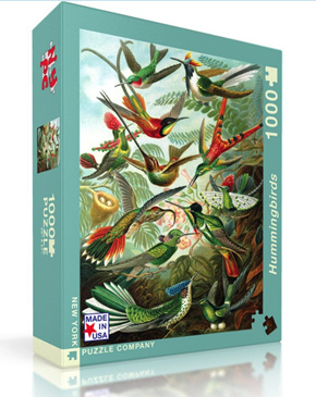 New York Puzzle Company 1000 Piece Jigsaw Puzzle: Hummingbirds