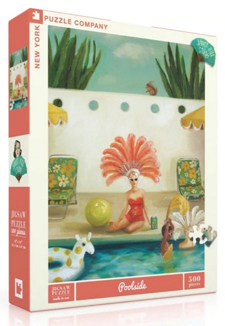 New York Puzzle Company 500 Piece Jigsaw Puzzle: Janet Hill - Poolside
