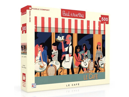 New York Puzzle Company 500 Piece Jigsaw Puzzle: Le Cafe