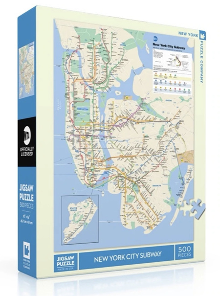 New York Puzzle Company 500 Piece Jigsaw Puzzle: New York Subway Map