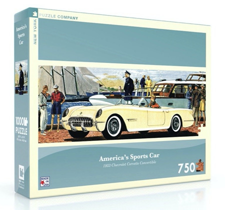New York Puzzle Company 750 Piece Jigsaw Puzzle: America's Sports Car - '53 Corvette Convertible