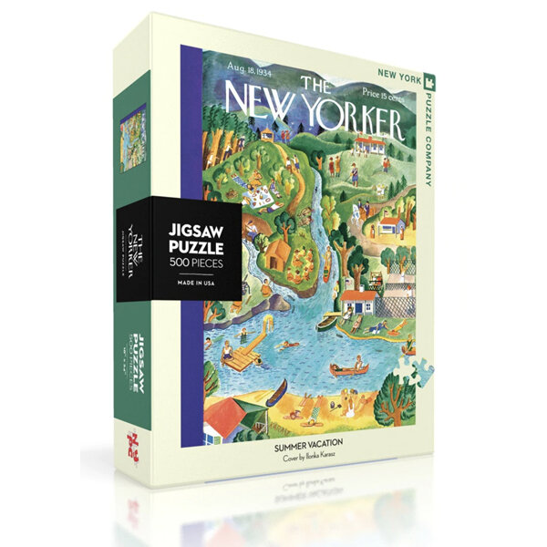 New York Puzzle Company New Yorker Summer Vacation 500 Piece Puzzle