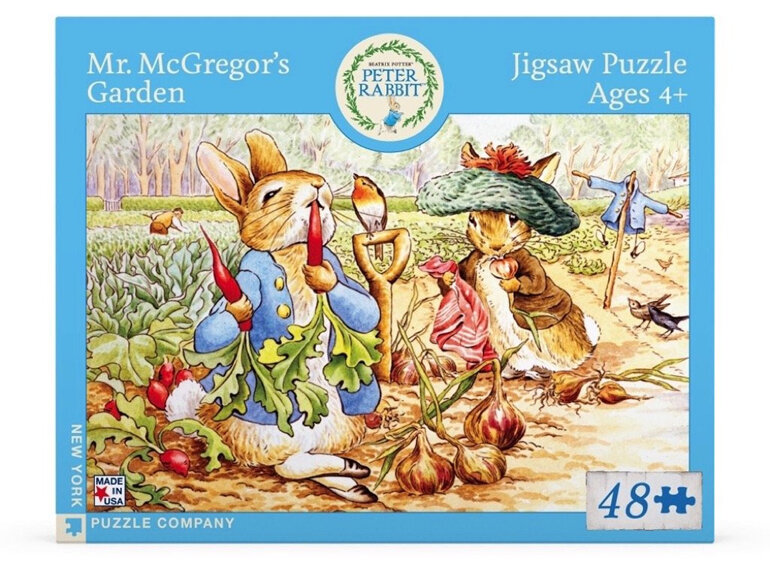 New York Puzzle Company Peter Rabbit Mr McGregor's Garden 48 Piece Puzzle