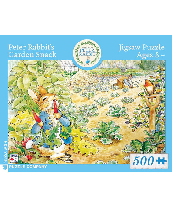New York Puzzle Company Peter Rabbit's Garden Snack 500 Piece Puzzle