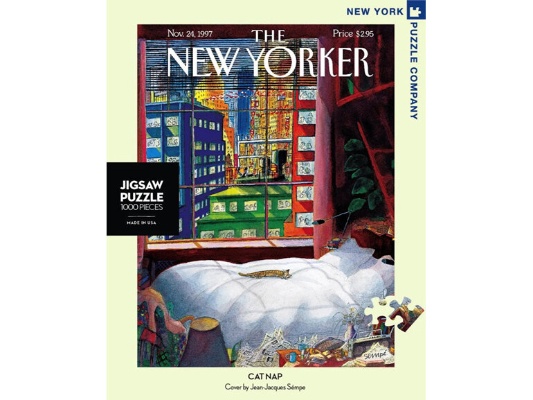 New York Puzzle Company The New Yorker Cat Nap 1000 Piece Puzzle